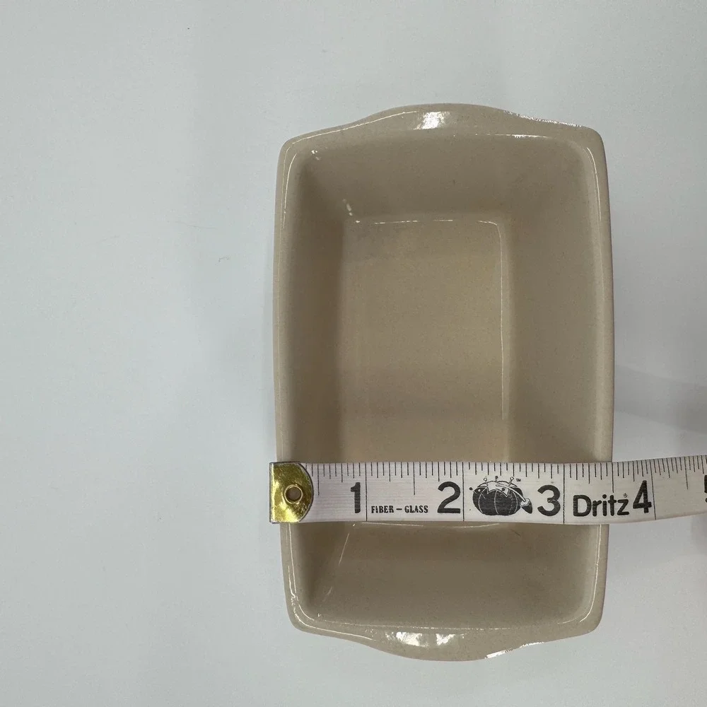 Vtg Garden Ridge Christmas Cats Mini Loaf Pan Ceramic Winter Baking Dish Holiday